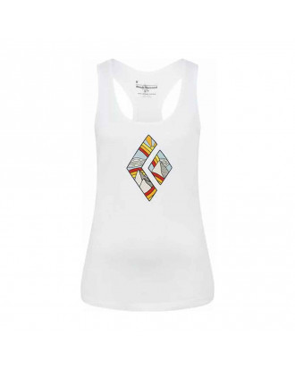 T-shirt smanicata da donna Rainbow Diamond