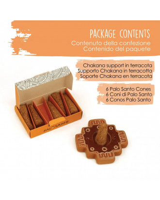 Coni di incenso Palo Santo e supporto in terracotta