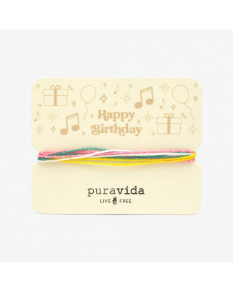 Braccialetto Pura Vida Happy Birthday Bracelet Card