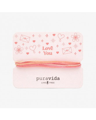 Braccialetto Pura Vida Love You Bracelet Card